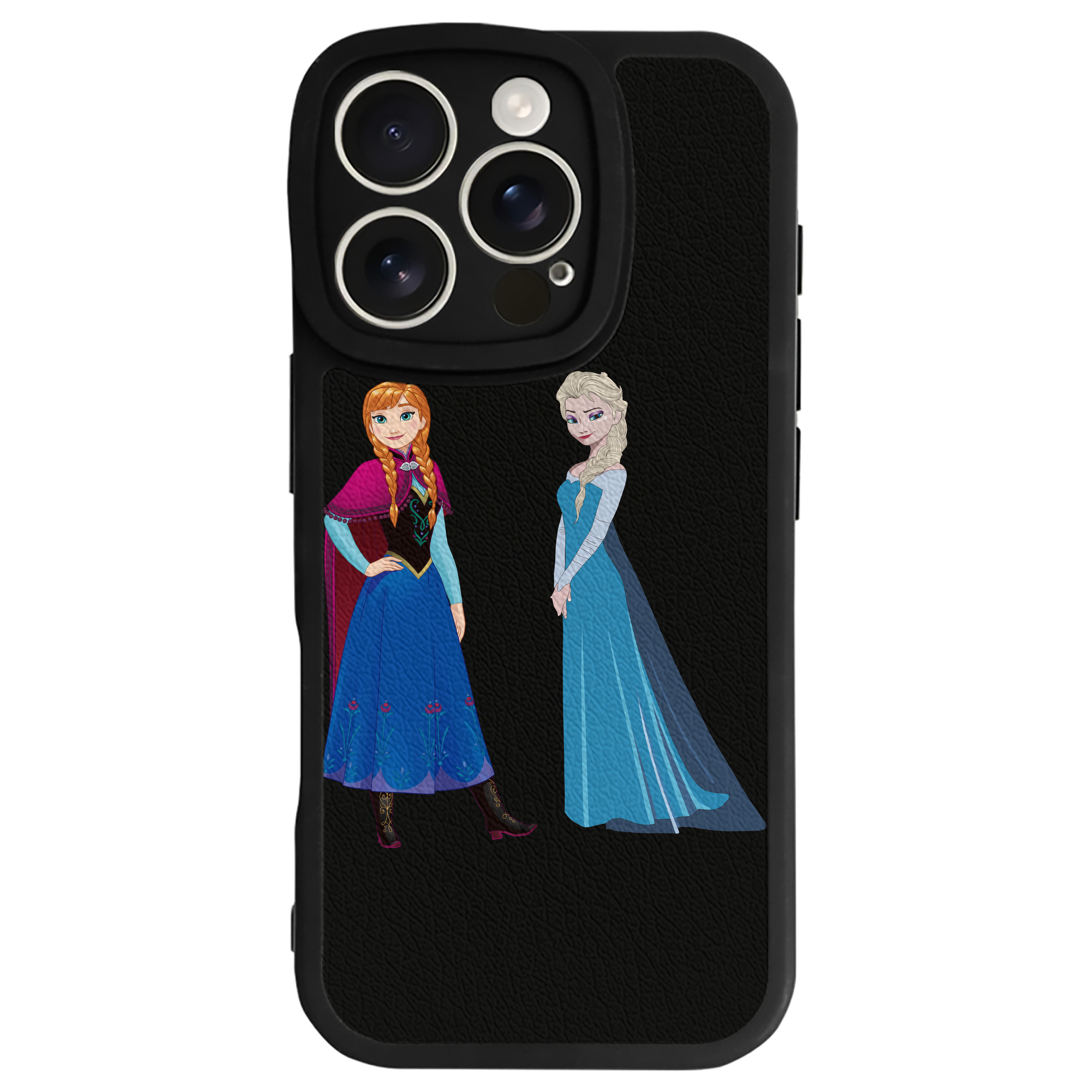 （画像用） アナと雪の女王 アンナ エルサ Frozen Anna Elsa 【iPhone 16シリーズ対応】シリコンスマホケース（レザー調） 材質：シリコン